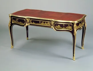 Louis XV Bureau Plat、c.1775（漆塗りのエボナイズドウッド）